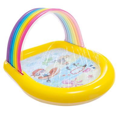 China INTEX-57156 PVC Rainbow Spray Inflatable Water Pool For Kids With Games for sale