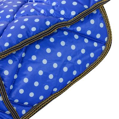 China Rainproof Silk + Rayon Haolebao Wind Shield By Electric Vehicle Autumn And Winter Riding Equipment Cold Proof And Warm Blue Background White Spots for sale