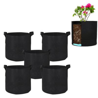 China High Quality Nonwoven Chinese Style Factory Cloth Nonwoven Pots Grow Bag Ventilation Cloth Pots Vegetable Grow Bag With Handle for sale