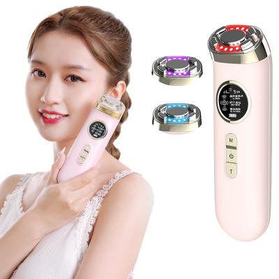 China Wrinkle Remover Plant RF 2021 Radio Frequency LED Photon Facial Skin Care Device For Face Lifting To Tighten Eye Facial Care for sale