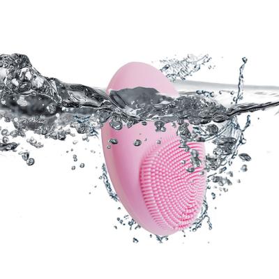 China 2021 DEEP CLEANSING Pore Shrinking Sonic Led Face Wash Cleansing Brush Limpiador Facial Silicone Exfoliator Home For Face Care for sale