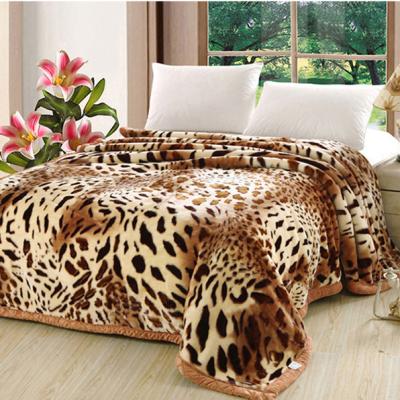 China Modern Warm Thickened Double Raschel Blanket Custom Print Warm Blanket For Winter Mild for sale