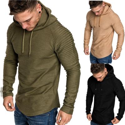 China Hot Selling Custom Men's Gym Training Breathable Hoodies Long Sleeve Stretch Quick Dry Empty Hoodies for sale