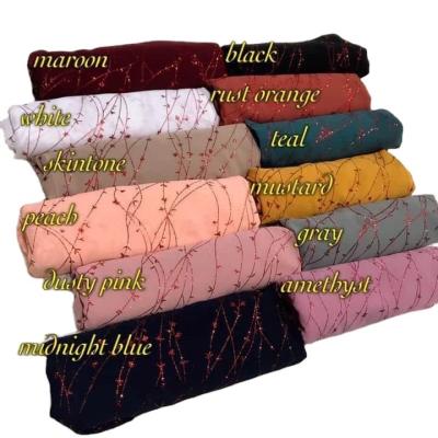 China Wildely used factory wholesale fashion scarf 2021 elegant monochrome tan chiffon scarf for women for sale