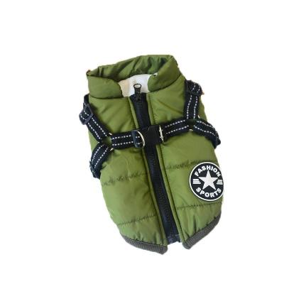 China Durable Dog Clothes Chest And Back A Cotton Vest Pet Cotton-padded Clothes Winter Clothes Thickened Biped Cotton-padded Clot for sale