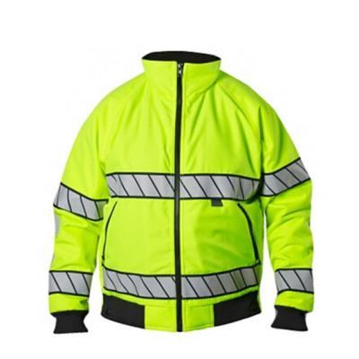 China wholesale men raincoats reflective raincoats hivis safety winter yellow jacket for sale