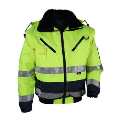 China Road Yellow Mens Parachute Jacket High Quality Protective Winter for sale