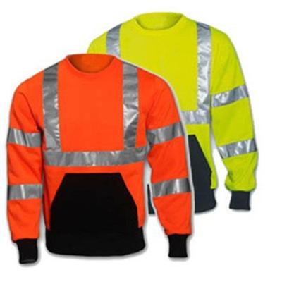 China Warm Men's Labor Coat Workwear Sweater Hi Viz Safety Warm Orange Fleece Jacket for sale