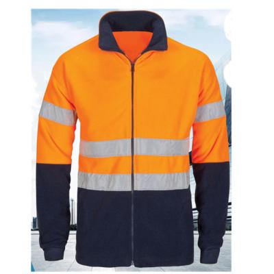 China Hi To Know Warm Safety Fleece Jacket Warm Men's Work Coat Uniform Orange Striped GO/RT Workwear 3279 for sale