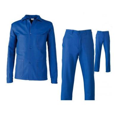 China Mens Breathable Clothing Wholesale Polyester / Cotton Blue Work Wear for sale