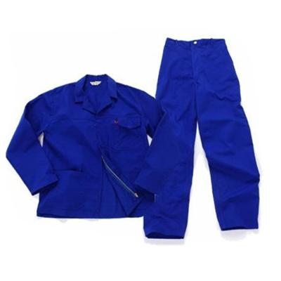 China For Workers Polycotton Overall Industrial Clothing Blue Mechnic 2 PCS Work Suits for sale