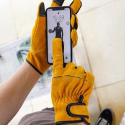 China Custom Touch Screen Mens Outdoor Sports Winter Thermal Gloves Leather Touch Screen Touch Motorcycle Training Work Cycling Passionate Warm Gloves for sale