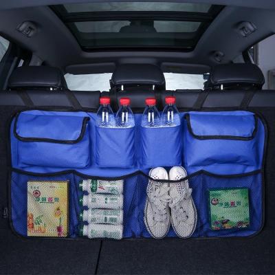 China Universal Cargo Mesh Holder Pocket Backseat Storage BagTrunk Large Capacity Car Trunk Bag Car Auto Organizer Universal Acceptable Storage for sale