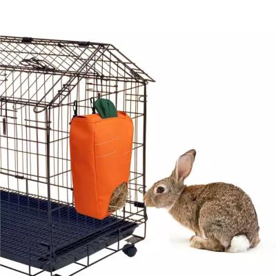 China Small Rabbit Animal Guinea Pig Feeding Dropshipping Hay Bag Hanging Pouch Feeder Holder Feeder Container For Pet Rabbit Guinea Pig Small Animals for sale