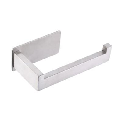 China NEW Rustproof Matte Black Napkin Toilet Paper Towel Roll Holder 304 Stainless Steel Unique Luxury Design Self Adhesive Paper Holder for sale