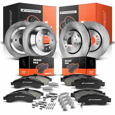 China Front & Rear Disc Brake Rotors & Ceramic Brake Pads for Chevy Trailblazer Buick for sale