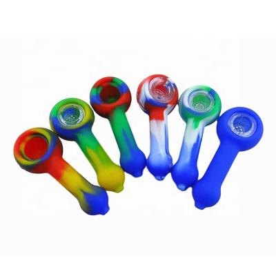 China Eco-friendly Wholesale Color Silicone Weed Smoking Pipes for sale