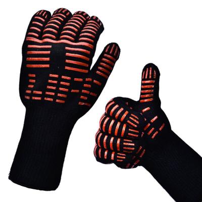 China 932F Wholesale 932F Flame Retardant BBQ Microwave Kitchen Cooking Gloves Oven Mitts Extreme Heat Resistant for sale