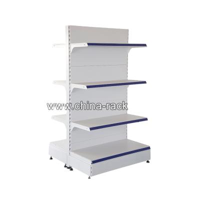 China Double Sided Multi Multi Layers Metal Double Sided Supermarket Racks Retail Store Rack Gondola Display Stand With Different Colors for sale