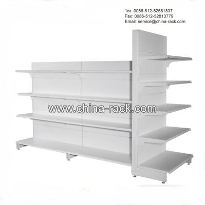 China Single Sided Store Fittings Gondola Shelving Shelf Dividers Supermarket Retail Display Stand for sale