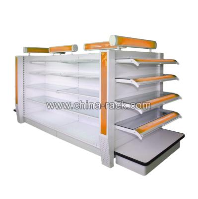 China Supermarket promotion beauty shampoo showy store beauty corrugated display shelving rack for cosmetic store for sale