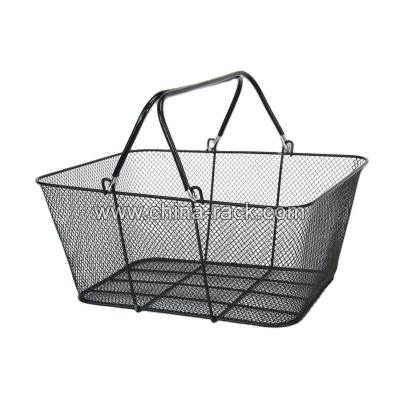 China Net Wire Mesh Small Metal Shopping Supermarket Dip Coating Basket for sale