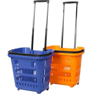 China Hot Selling Supermarket Grocery Shopping Cosmetic Supermarket Cart With Wheels for sale