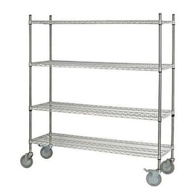 China Ownace NSF Sustainable Movable Garage Wire Steel Shelving With Wheels for sale