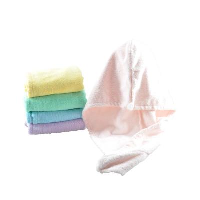 China Child Safe Microfiber Hair Towel Hair Drying Towel For Women Super Soft Bath Towel For Bathing Reusable Shower Hair Drying Hat for sale