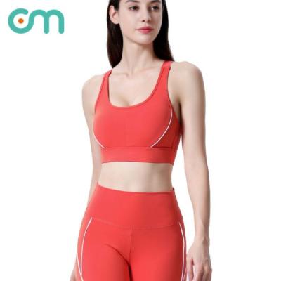 China Women Breathable Elastic Compression Moisture Fitness Gaiters Bra Set Quick Dry Lightweight for sale