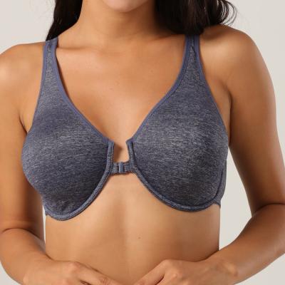 China Women's New Full Coverage Seamless Underwire Front Closure Bra QUICK DRY for sale