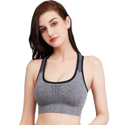 China Breathable Sports Fitness Top Running Women Seamless High Print Padded Yoga Bra Sports Underwear Vest Tanks for sale