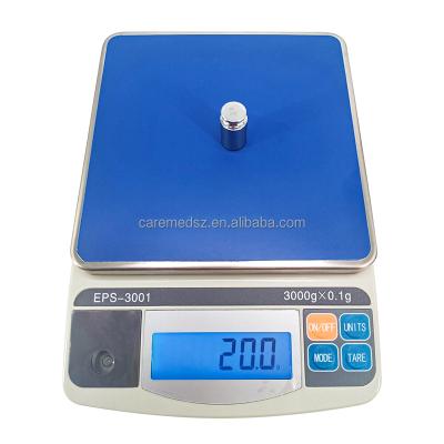 China Economical ABS plastic blue backlit to show high precision electronic balance for sale