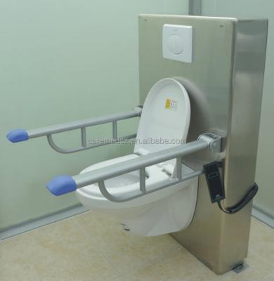 China Powder Coated Rehabilitation Equipment Multifunction Mild Steel Frame Hospital Built Patient Lifting Toilet for sale