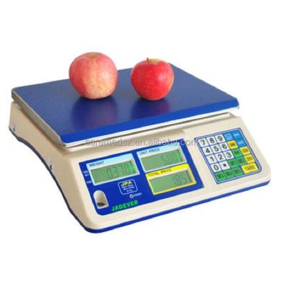 China ABS Quality Guaranteed Plastic LCD Display Price Smart Weighing Calculating Scale 30kg for sale