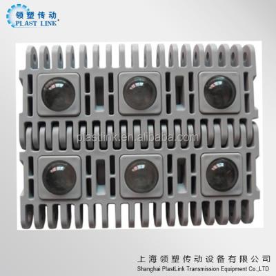 China High Quality Heavy Duty Oil Resistant Ball Plastic Roller Conveyor Belt Top Modular Belt For Tire Transport for sale