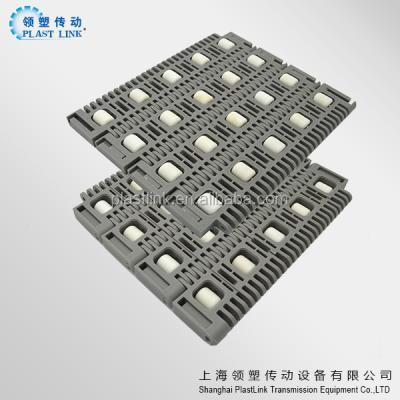 China Food/beverage industry/package/carton industry 400 Series Plastic Roller Top Modular Belt Flexible Universal Ball Conveyor Belt Manufacturer for sale