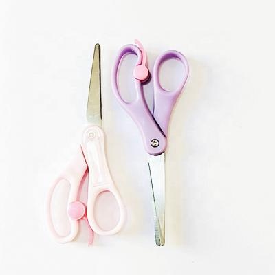 China Student Scissors Utility Scissors Universal Stainless Steel Ball Tip Cutting Scissors for sale