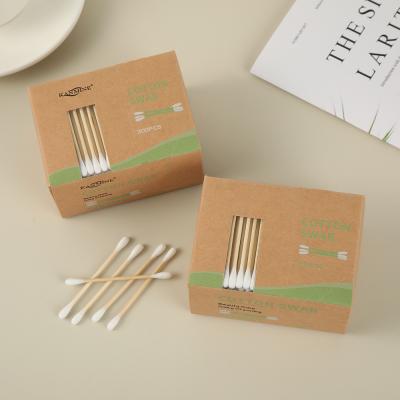 China Health Care Bamboo Ear Dabs Zero Waste Disposable Cotton Bud Eyelashes For Makeup for sale