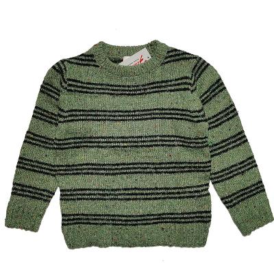 China Autumn Top-Level Custom Style Kids Anti-Shrink Knit Modest Elastic Round Collar Jumper Sweaters Stripe Sweater for sale