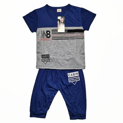 China Wholesale New Style Smart Casual Summer Clothes Casual T-shirt Cotton Kids Boys Comfortable Clothing Set for sale