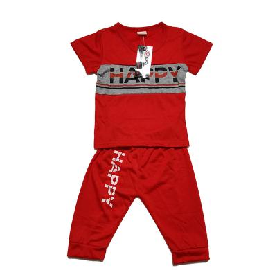 China Wholesale Summer Motion Spring Baby Short T-shirt Round Neck Baby Boy Clothes Suit Children's Clothing for sale