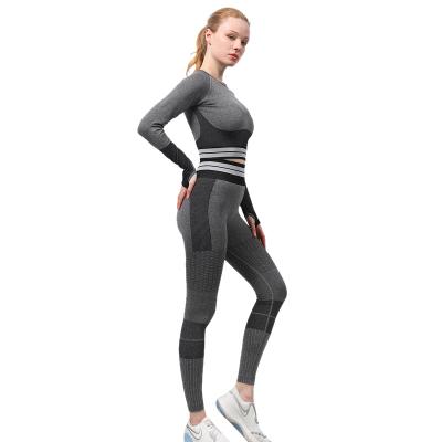 China High Quality Autumn And Winter Women Breathable Yoga Sets 2022 Sporty Running Fitness And Yoga Wear Long Sleeve Yoga Sets for sale