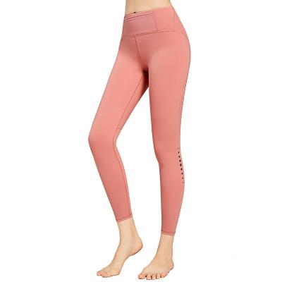 China New Breathable Tie Dye Nylon Frosted Women Basing Hip Pocket Yoga Pants Laser Lifting Hollow Out Peach Hip Fitness Quilted Panties for sale