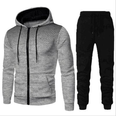 China New Unique Custom Made Tracksuit Front Zipper Men Training Suit Breathable Hooded Comfortable Men's Casual Sweatsuits Sets for sale