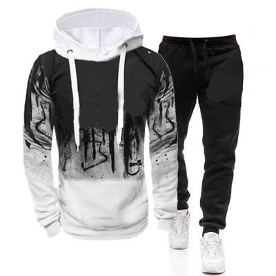 China Autumn and winter kangaroo pocket sweatsuits hoodie tracker breathable high quality slim fit nylon sweatsuit for sale