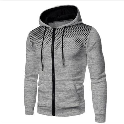 China Breathable Custom Design Men Skinny Sweatsuit Hoodie Outerwear Jacket Printing Zipper Fleece Fabrics Man's Cardigan for sale