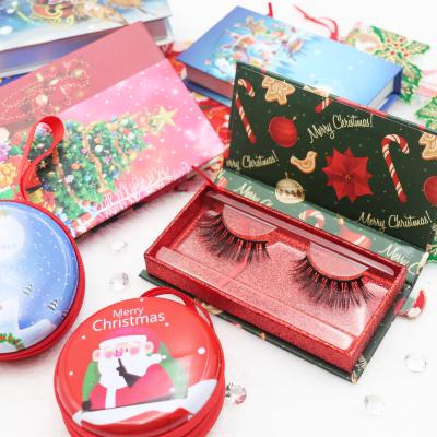 China wholesale cheap 3d mink 25mm thick private label eyelash packaging box christmas price real false eyelashes customized natural false eyelashes for sale