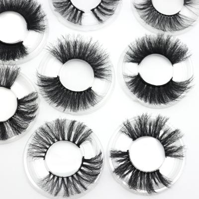 China New Design 3d Sensitive Deep Wave Curl Full False Mink Eyelash 25mm Lashes With Lash Packaging Boxes Customized for sale