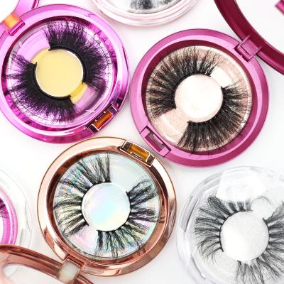 China Factory Price Delicate Wave Baby Deep Lashes Full Strip 3d Lashes 5d Wholesale 25mm Mink Bottle Eyelash Packaging Box for sale